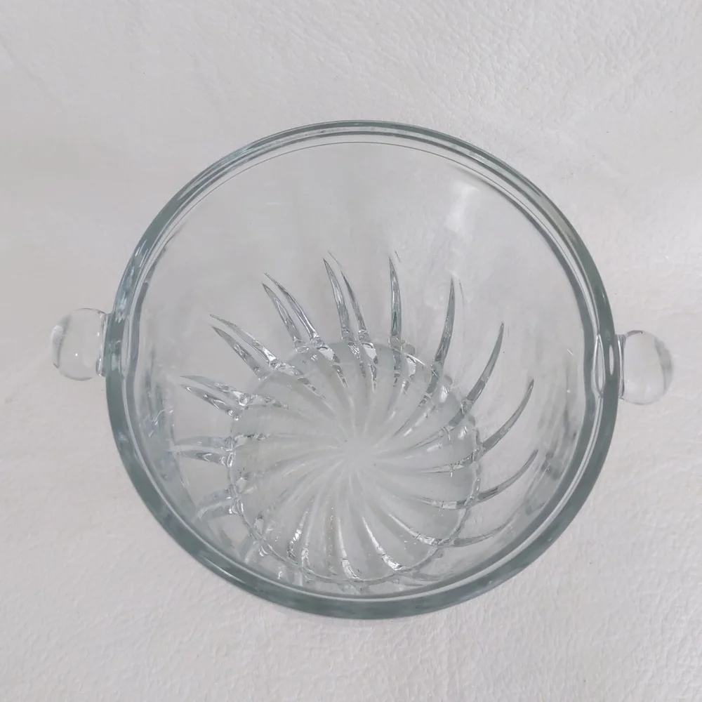 Mini Glass Ice Bucket with Tongs